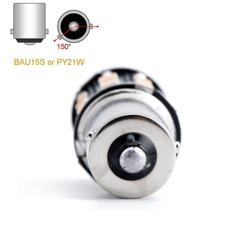 BlyilyB 2-Pack 9-30V BAU15S PY21W 7507 High Brightness Low Power Amber Yellow LED Bulbs Replacement For Turn Signal Lights - Image 2